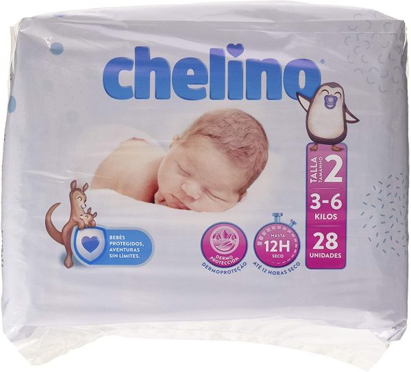 Chelino Pañal para recién nacido, Talla 2 (3-6 kg) (28 unidades) Online