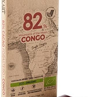 Blanxart Tableta de Chocolate Negro Ecológico - Congo 82% Cacao 1 Unidad 125 g Embalaje Deteriorado Fashion