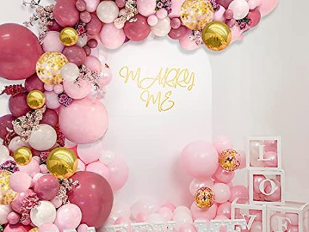 103 Piezas Kit de Guirnaldas con Globos, Guirnalda de Arco de Látex Globos Confeti de Oro Rosa retro para Baby Shower Cumpleaños Boda Fiesta Tropical Decoracion Embalaje Deteriorado For Cheap