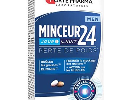 Forté Pharma - Slimmming 24 días y noche de hombres, Suplemento de alimentos para hombres - cronobiología adelgazante, Pérdida de peso (1), 28 tabletas Embalaje Deteriorado Sale