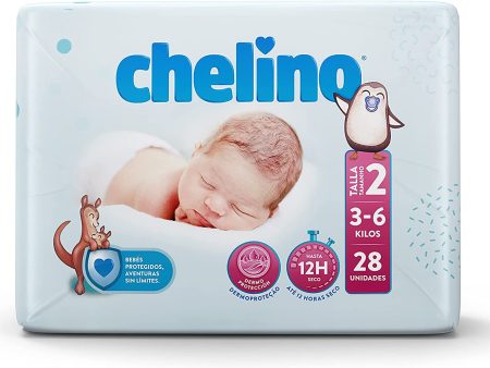 Chelino Pañal para recién nacido, Talla 2 (3-6 kg) (28 unidades) Online