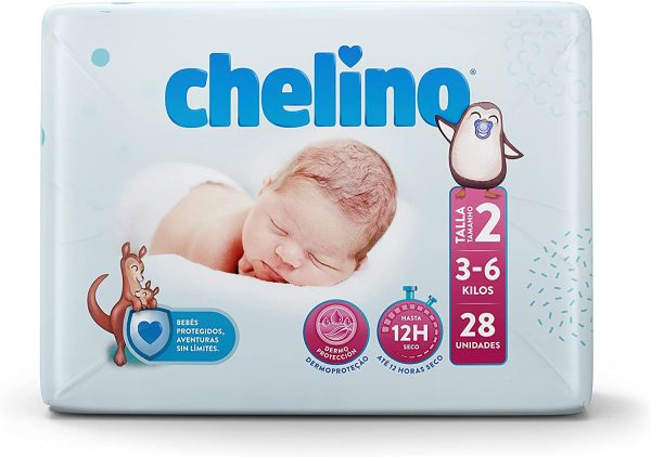 Chelino Pañal para recién nacido, Talla 2 (3-6 kg) (28 unidades) Online