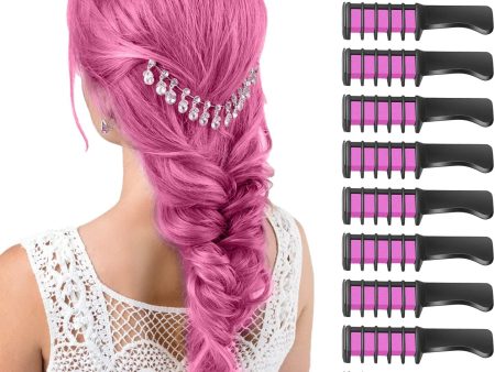 10 Piezas Peine de Tiza para el Pelo para Niñas y Niños, de Color Brillante Temporal para Regalos de Edad 5+ Lavable Tinte para el Pelo para Cumpleaños Cosplay Fiesta(Rosado) Embalaje Deteriorado For Cheap