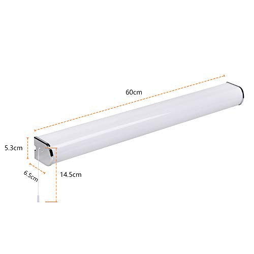 Lampara de Aplique Espejo Baño Pared LED 15W 60CM IP44 con Interruptor de Tire para Baño Cocina Habitacion Alto Brillo 1400Lm Luz Neutra 4000K Reacondicionado Cheap