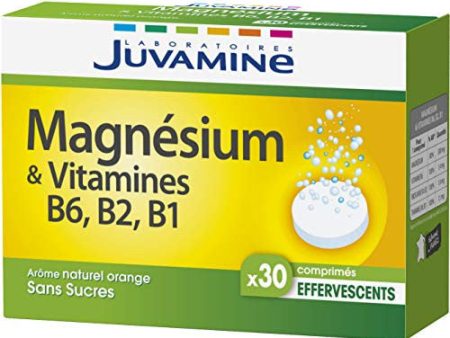 Juvamina - magnesio + vitaminas B6, B2, B1-30 tabletas efervescentes Embalaje Deteriorado For Sale