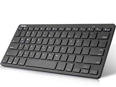 Procase Teclado Americano Inalámbrico Universal para iOS Android Windows, Teclado Inglés Ultra Delgado Ligero para Tableta, Teléfono Móvil, iPad Pro Air Mini -Negro Reacondicionado Fashion